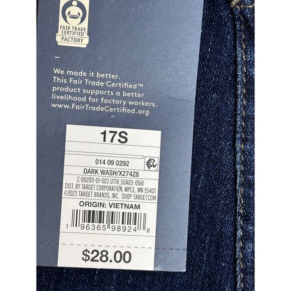 Women’s universal threads jeans sz 17 short high rise slim straight NWT - Picture 4 of 5